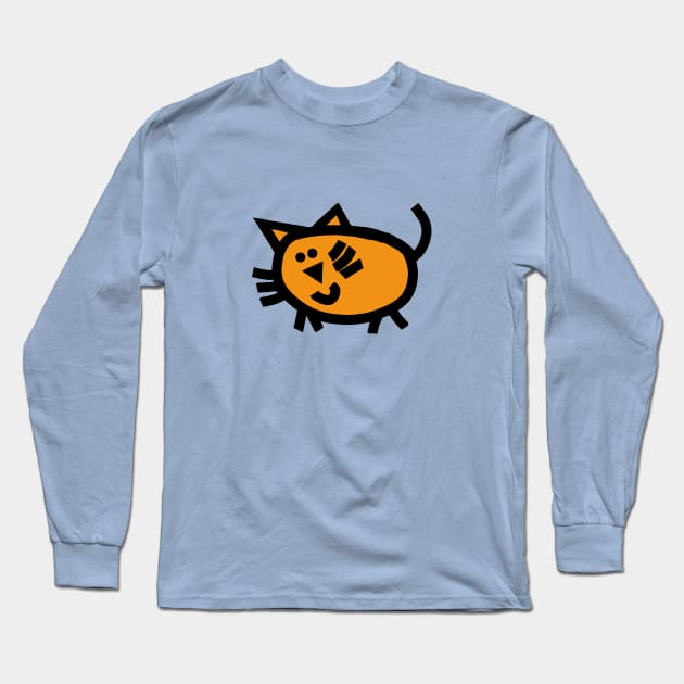 How a Cat Sees Herself as a Kitten Long Sleeve T-Shirt by ellenhenryart